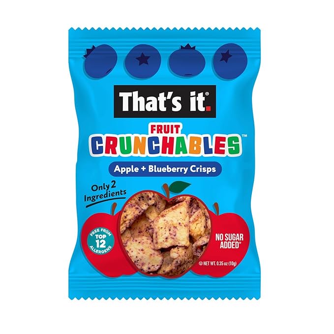 That's it. Fruit Crunchables – 100% Apple + Blueberry Crisps, 15 Pack healthy - Image 3