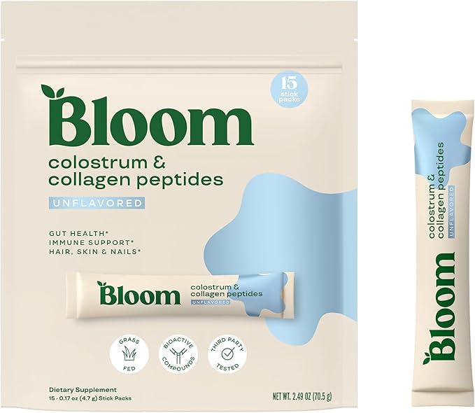 Bloom Nutrition Bovine Colostrum Powder Packet, Gut Health, Immune Support by BloomNutrition