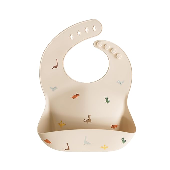 mushie Silicone Baby Bib | Adjustable Fit Waterproof Bibs by mushie