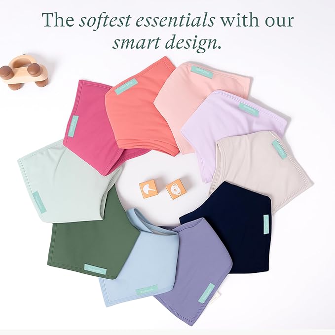 PurComfy SuperSoft Baby Bibs, Premium Bamboo Bandana Drool Bibs - Image 8