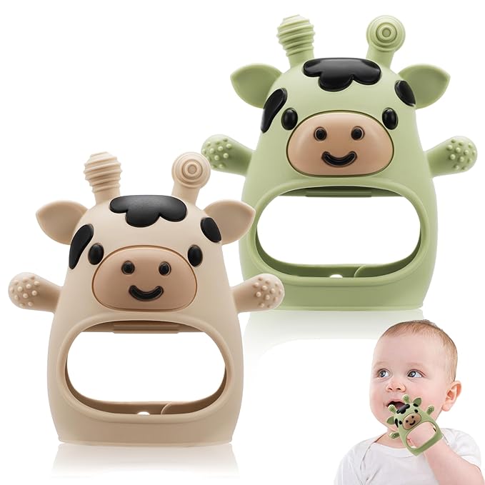 2 Pack Baby Teething Toys 0-6 6-12 Months, Adjustable Anti Dropping Wrist by Unknown