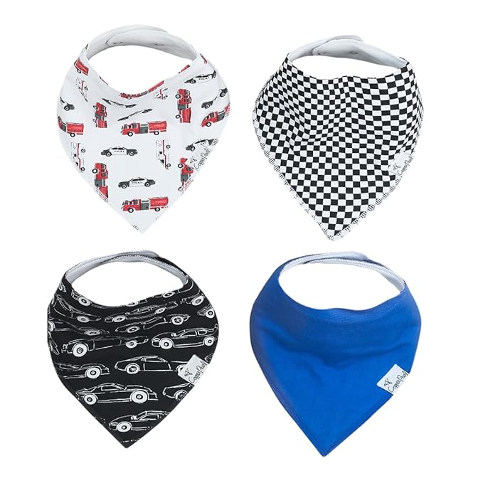 Copper Pearl 4 Pack Soft Cotton Baby Bibs by CopperPearl
