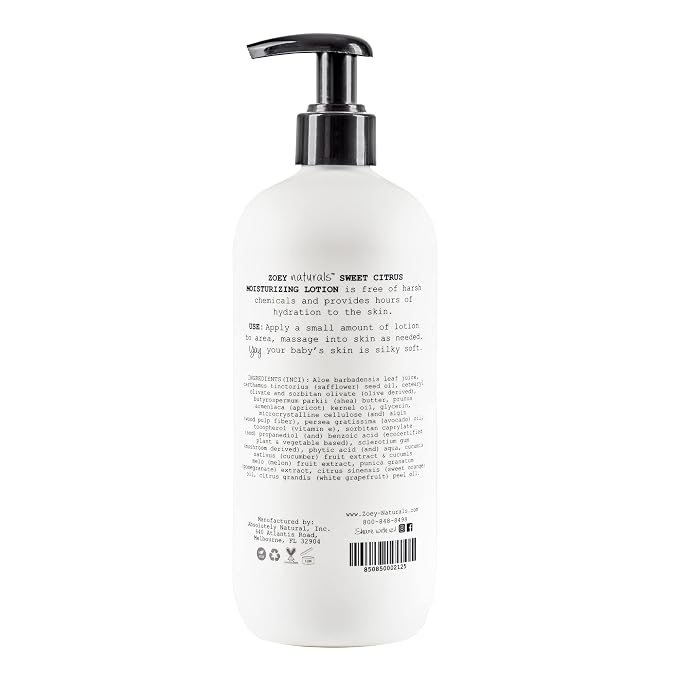 Zoey Naturals Sweet Citrus Baby Lotion - Image 8