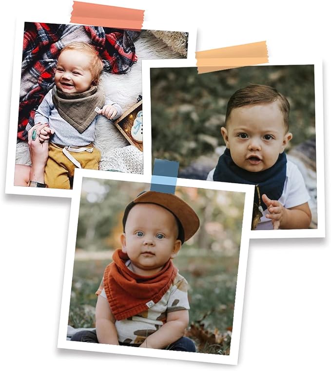 Kishu Baby Indi Organic Baby Bandana Bibs – Fairtrade 4-Way Reversible Drool - Image 9