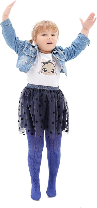 EPEIUS Baby Girl Tights Thick Cable Knit Leggings Stockings Cotton Pantyhose - Image 5