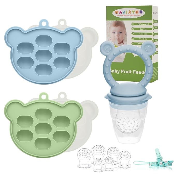 WAJIAYON Baby Breastmilk Popsicle Molds & Baby Fruit Feeder, Infant Food by WAJIAYON