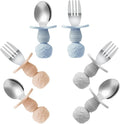 PandaEar 6 Pack Stainless Steel Toddler Spoons and Fork Feeding Set by PandaEar
