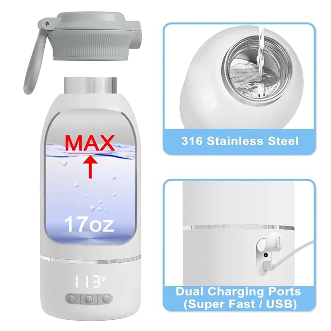 Portable Bottle Warmer, 17 Oz Travel Bottle Warmer - Image 7