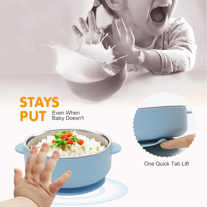 4 Pack Stainless Steel Baby Bowls - Image 5