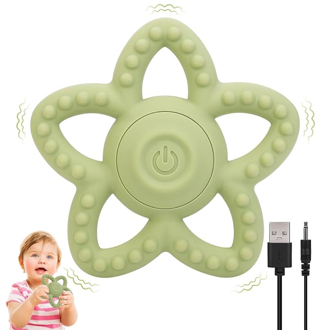 Vibrating Sensory Chew Toy, Teether Teething Toys by BOBOKA