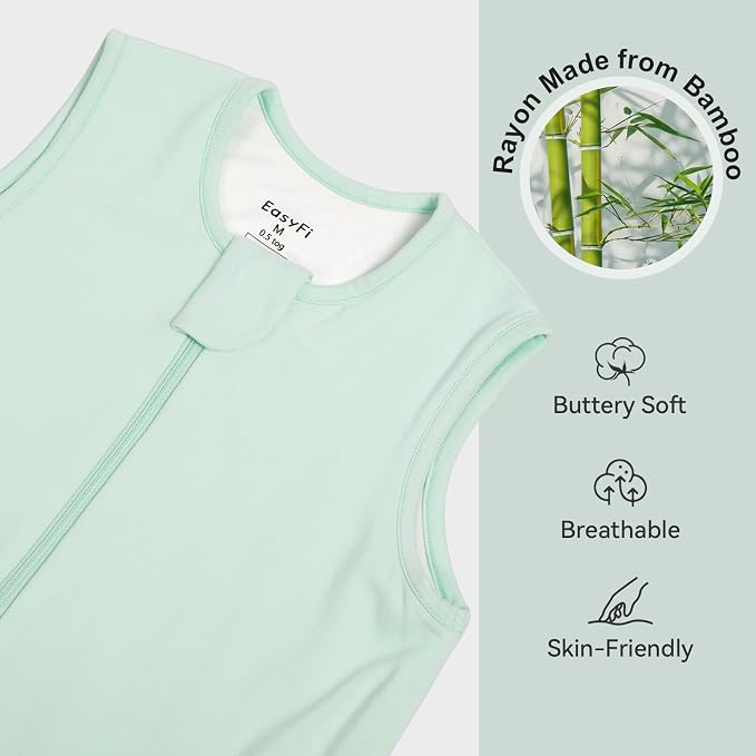 Rayon Made From Bamboo Sleep Sack 12-24 Months 0.5 Tog Ultra Soft Summer - Image 2