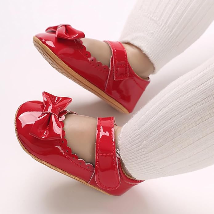 COSANKIM Baby Girls Mary Jane Flats Shoes Anti-Slip Rubber Sole Infant Toddler - Image 2