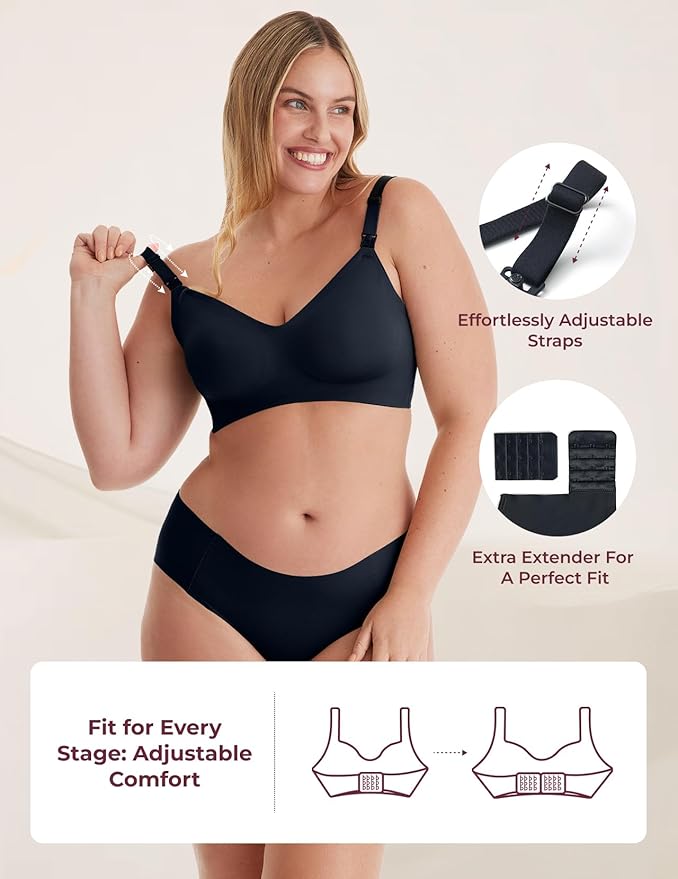 Momcozy Nursing Bras for Breastfeeding, YN21 Seamless Ultra Comfort Maternity - Image 4