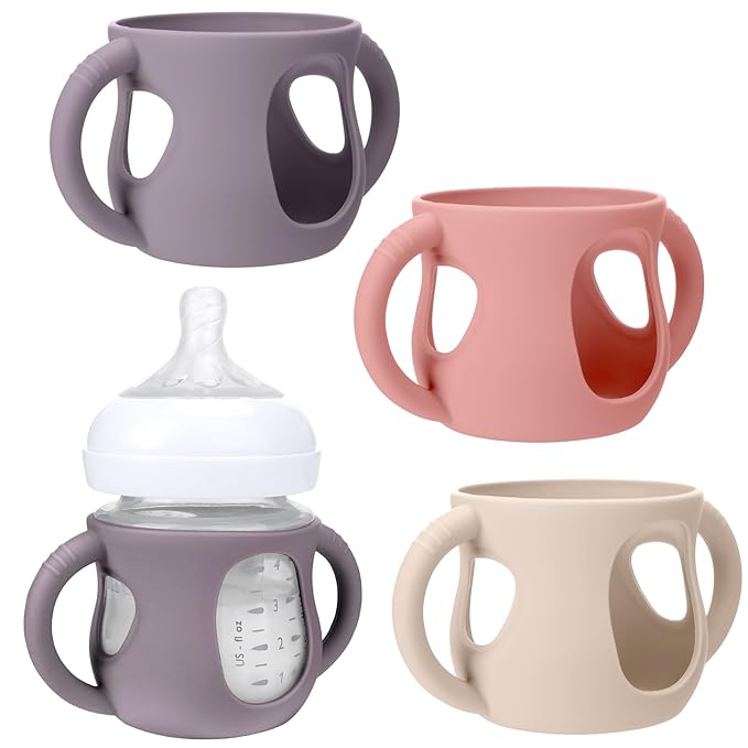 BUSOHA 3 Pack Silicone Sleeves for Avent Natural Baby Bottles by BUSOHA
