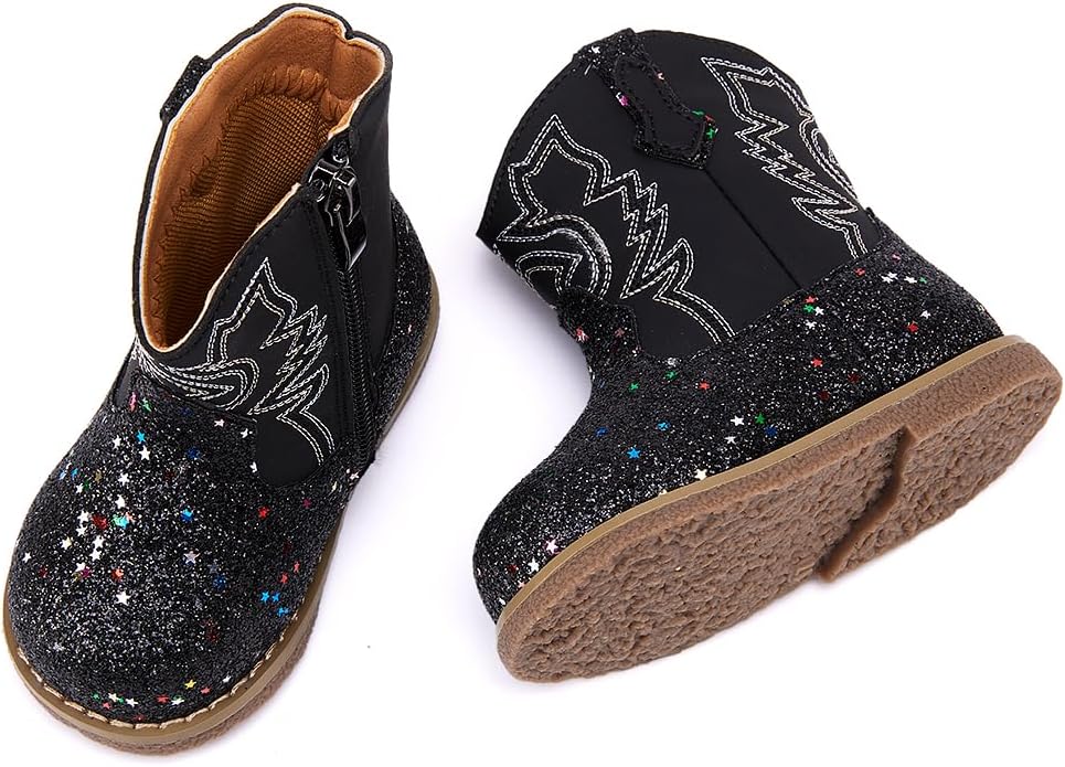 BMCiTYBM Baby Cowboy Cowgirl Boots Infant Western Shoes Boys Girls Round Toe - Image 4