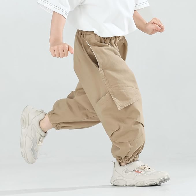 MINI PANDA Toddler Pants Boys& Girls, Relaxed Stretch Twill Toddler Casual Pants - Image 3
