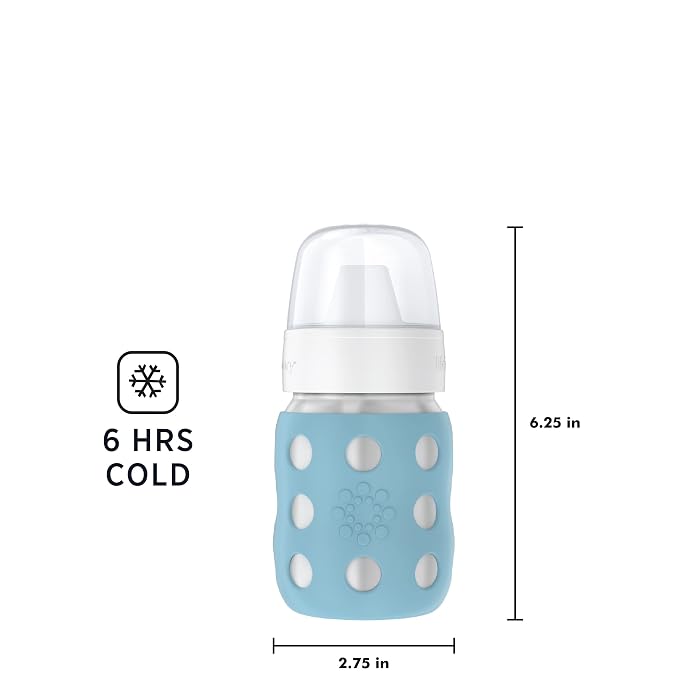 Lifefactory 8-Ounce Stainless-Steel Vacuum-Insulated Wide-Neck Baby Bottle - Image 5