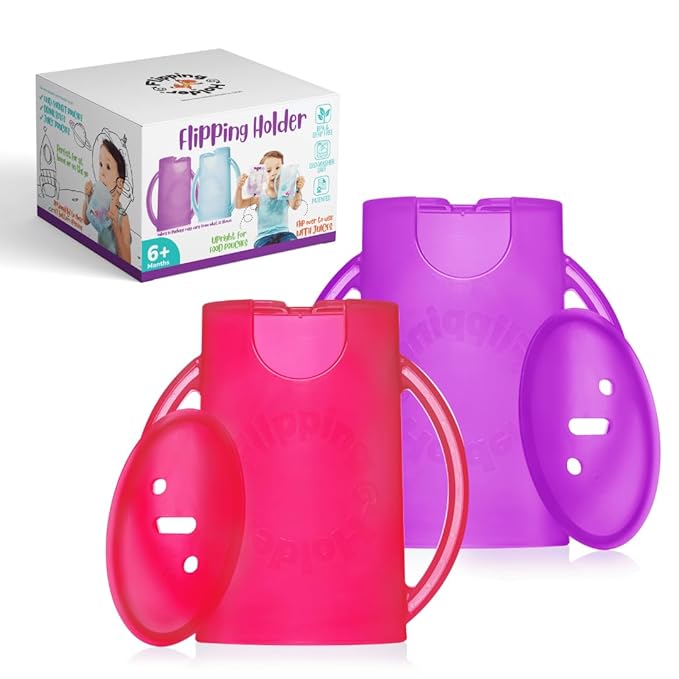Flipping Holder Squeeze Proof Food Pouch Holder by FlippingHolder
