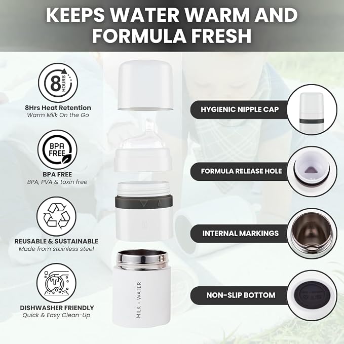 MILK & WATER All in One Baby Bottle & Baby Formula Dispenser On The Go - Image 7