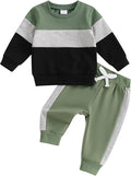 Toddler Baby Boy Fall Outfits Long Sleeve Crew Neck Pullover Sweatshirt + by Lucikamy