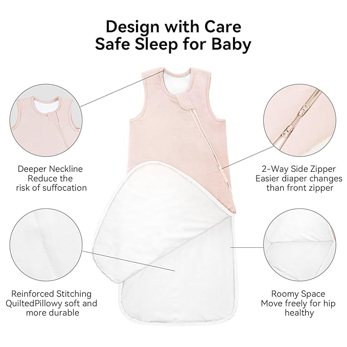 BubblePanda Rayon Made from Bamboo Sleep Sack 0-6 Months 0.5 Tog Soft Newborn - Image 3