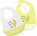 Silicone Bibs for Babies and Toddlers 2 Sets Feeding Bibs for Boy and Girl by Eimmabey