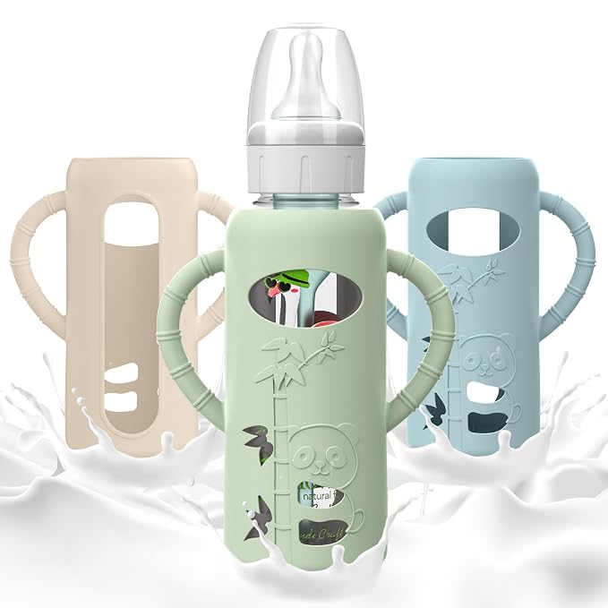 3 PCS Dr Brown Glass Bottles Silicone Sleeves, Compatible by Unknown