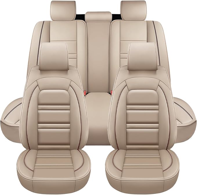 Car Seat Covers for Ford Fusion 2006-2020 | 5-Seats Leather Seat Covers by PACKMACH