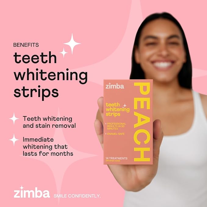 Zimba Teeth Whitening Strips Vegan Whitening Strip Enamel Safe Teeth Whitening - Image 2