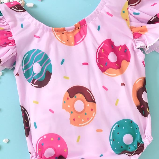 Toddler Girl Baby Ruffles Mermaid Fish Scale Swimsuit One Piece Swimwear - Image 4