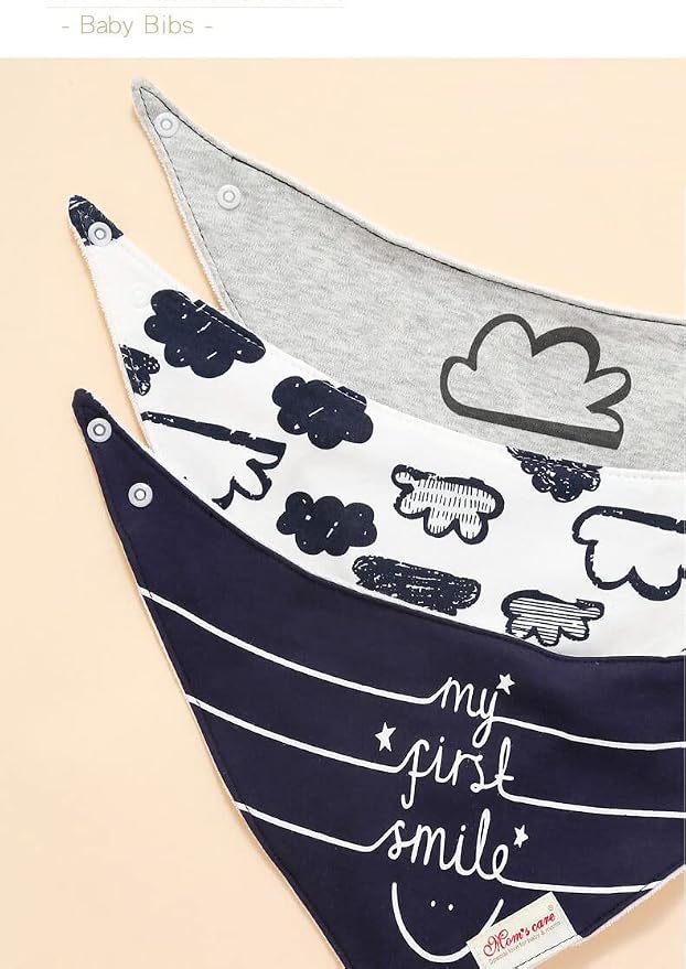 JN&LULU 3 Pack Newborn Baby Bibs Bandana Drool Bibs - Image 2