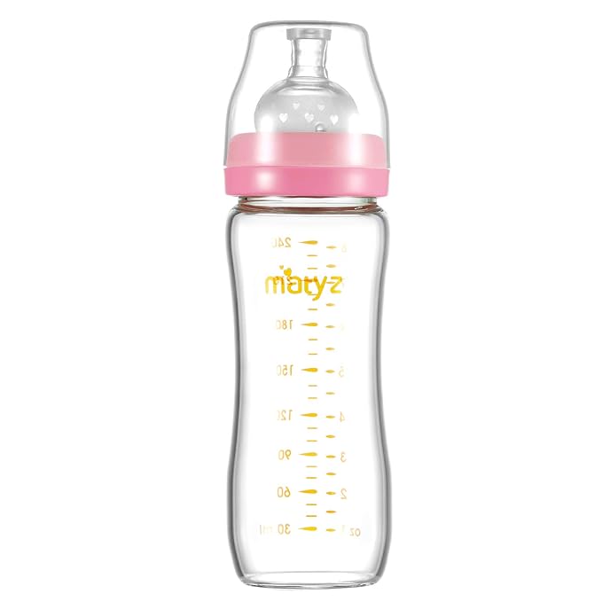Matyz 8 Ounce Glass Baby Feeding Bottle by Matyz