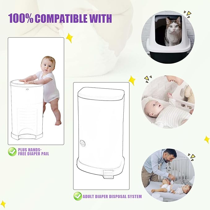 Diaper Pail Refills Increased 30% length Compatible - Image 4