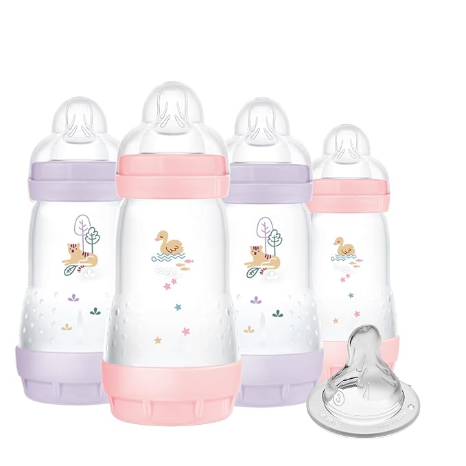 MAM 9oz Easy Start Anti-Colic Baby Bottles, Medium Flow by MAMBabyUSA