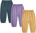 MYGBCPJS Baby Boys Girls Cotton Linen Trousers Kids Casual Ankle Pants Loose by MYGBCPJS