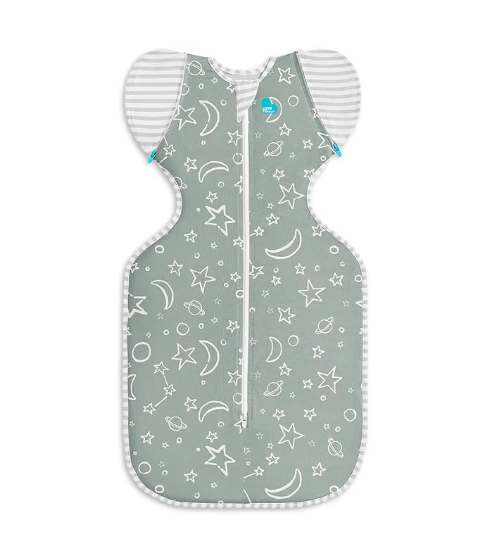 Love to Dream Swaddle Up Transition Bag Viscose Bamboo, 1.0 TOG, Olive Stars & by LoveToDream