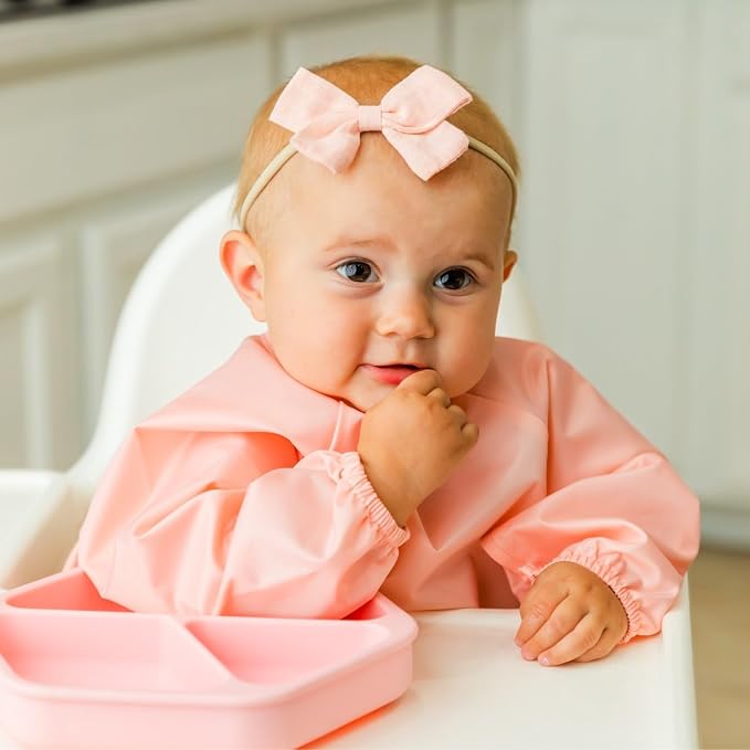 Tiny Twinkle Long Sleeve Bib for Babies & Toddlers – 2 Pack Waterproof Smock - Image 5