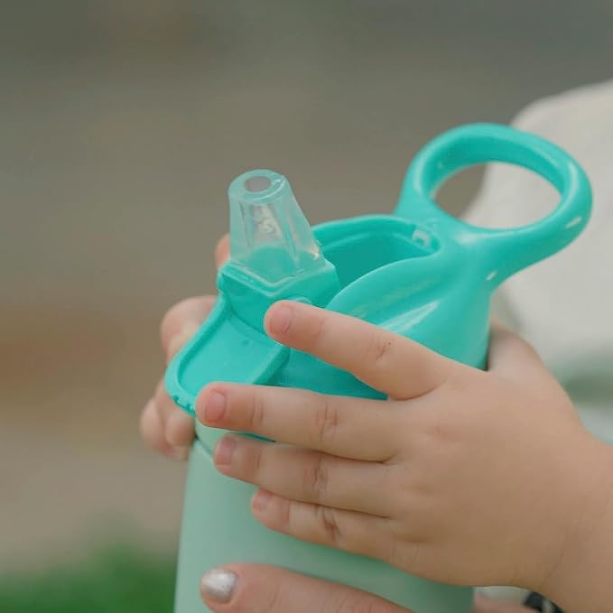 Nuby Thirsty Kids No Spill Flip-It Reflex Stainless Steel Travel Cup or Water - Image 7