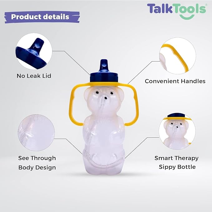 TalkTools Honey Bear Straw Cup, Dishwasher Safe Baby Drinking Bottle, Premium - Image 3