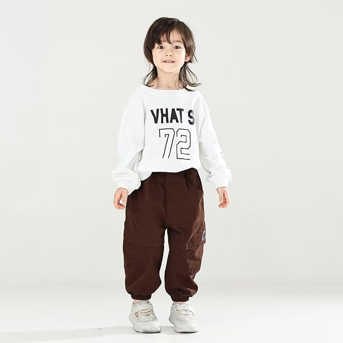 MINI PANDA Toddler Pants Boys& Girls, Relaxed Stretch Twill Toddler Casual Pants - Image 3