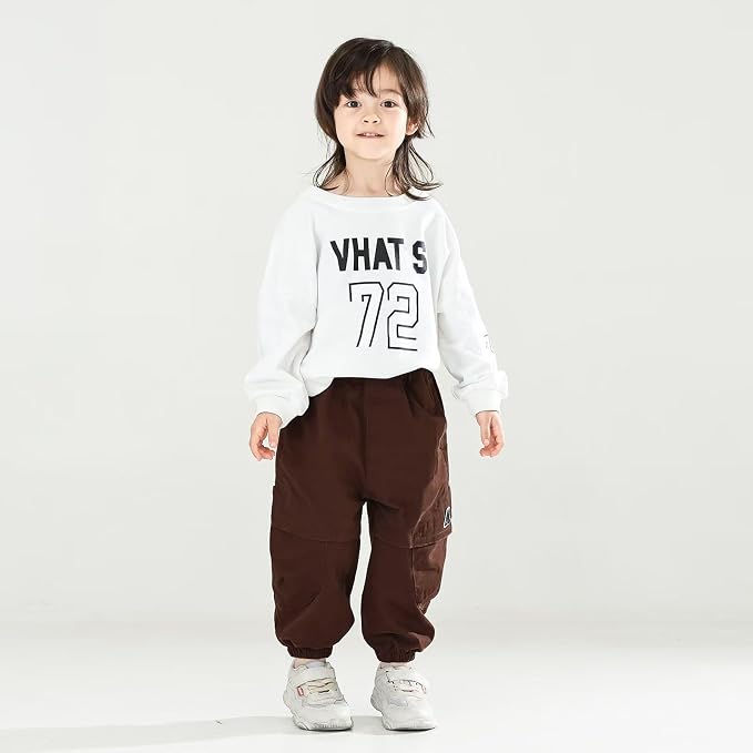 MINI PANDA Toddler Pants Boys& Girls, Relaxed Stretch Twill Toddler Casual Pants - Image 3