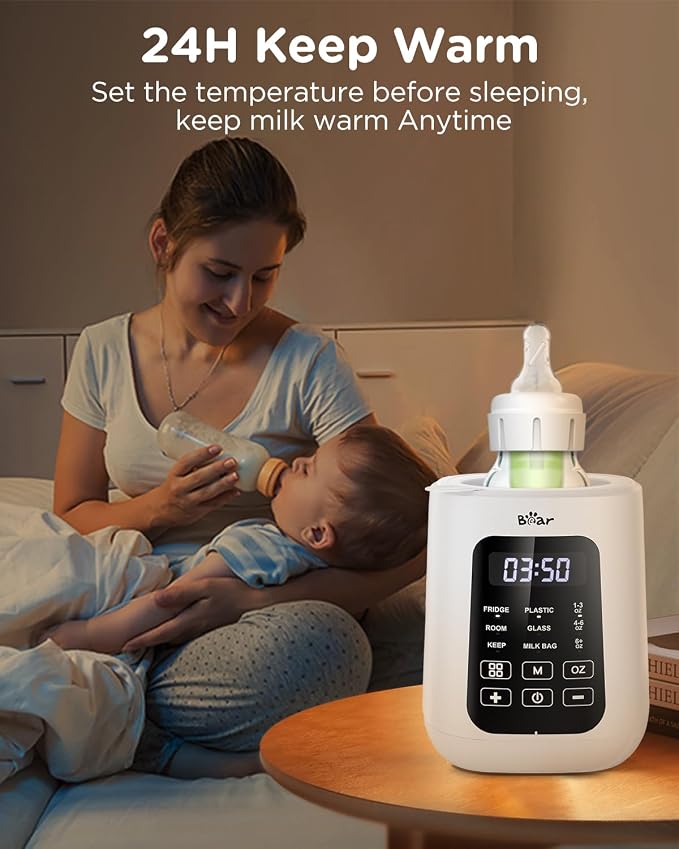 Bear Baby Bottle Warmer, Milk Warmer Breastmilk Bag Formula Fast Warming - Image 4
