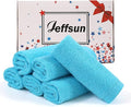 JEFFSUN Baby Washcloths 6 Pack, 10x10 inch Heavenly Soft Blue Wash Cloths by Jeffsun