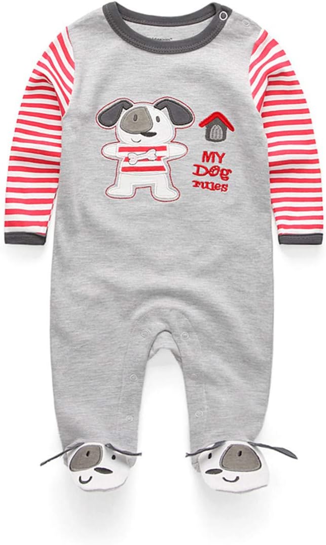 Kiddiezoom Baby and Toddler Boys'Snug Fit Footed One-Piece Romper Jumpsuit - Image 2