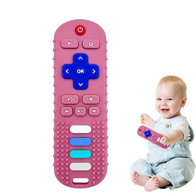 Baby Teething Toys-TV Remote Control Shape Silicone Infants Teething Toys by ERSIHUA