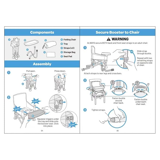 Tiny Marvels Portable 3-in-1 Baby Chair, Cozy Booster Seat, Baby Seat - Image 8