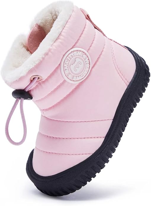 BMCiTYBM Toddler Baby Snow Boots Winter Shoes Boys Girls Cold Weather Baby Faux - Image 3
