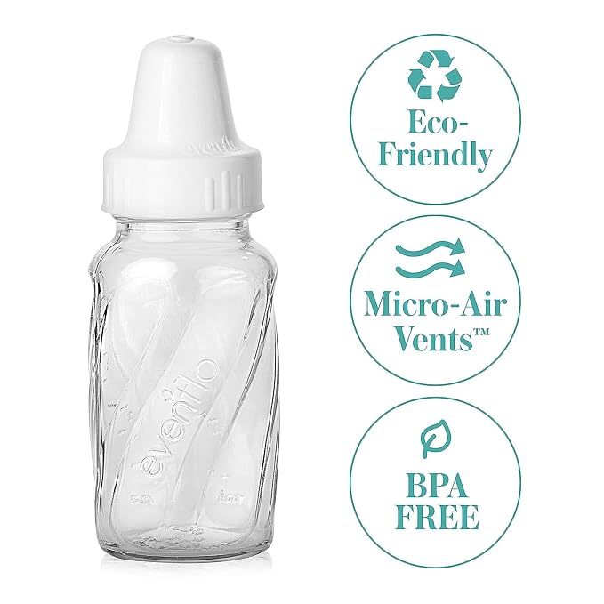 Evenflo Feeding Classic Glass, Twist Bottles, 4 Oz, 6 Bottles. - Image 2
