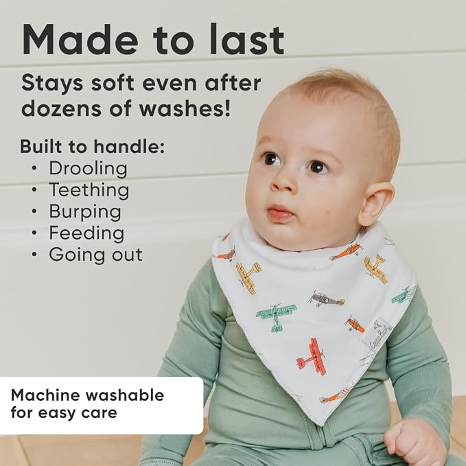 Copper Pearl 4 Pack Soft Cotton Baby Bibs - Image 4