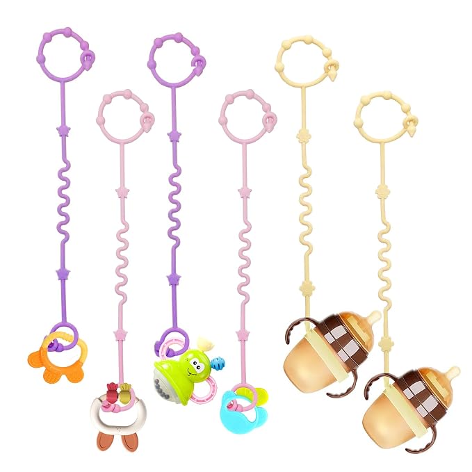 RTMOK Toy Straps for Baby, Silicone Setpacifier Clip, Applies to Car Seat by RTMOK